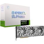 MSI GeForce RTX 4070 GAMING X SLIM WHITE 12G Grafikkarte - Kompaktes Design, 12GB GDDR6X, TRI FROZR 3, RGB