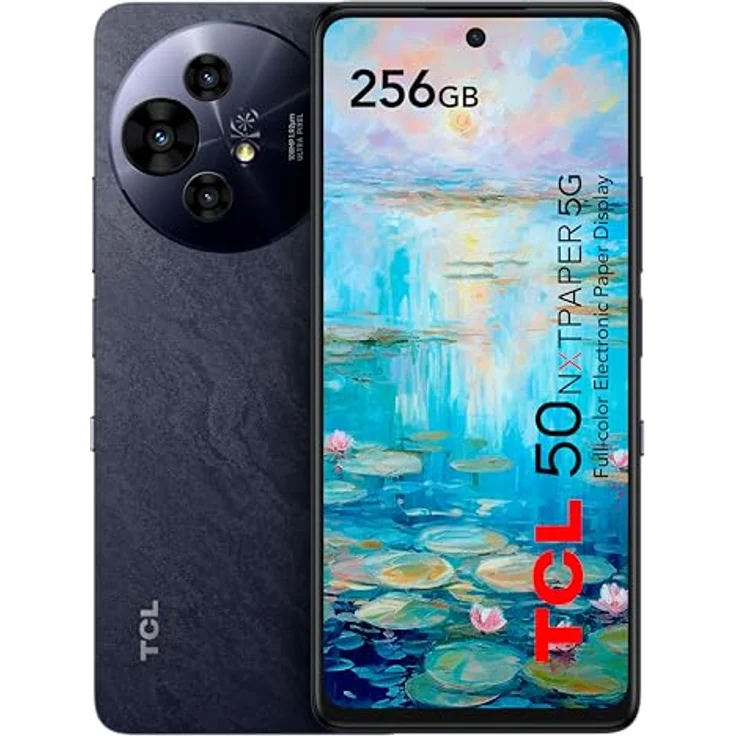 TCL 50 NXTPAPER 5G Smartphone, 5G, 17,7 cm (6,8 Zoll), höherer Augenkomfort, 256 GB, Dual-SIM, 50-MP-Kamera, Midnight Grey – Bild 1