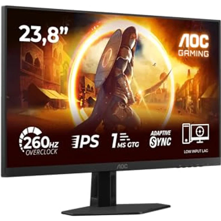 AOC Gaming 24G4ZRE, 24 Zoll Full HD Monitor mit 240 Hz, 1 ms Reaktionszeit, G-Sync-kompatibel, HDR10, schwarz-rot – Bild 1