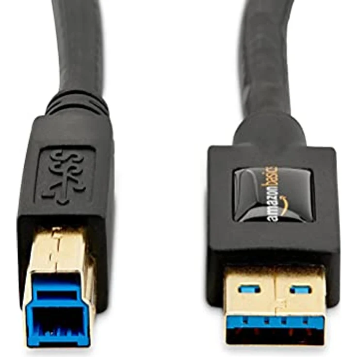 AmazonBasics HL-002571 USB-3.0-Kabel, USB-A-auf-USB-B, 2,7 m, Schwarz – Bild 2