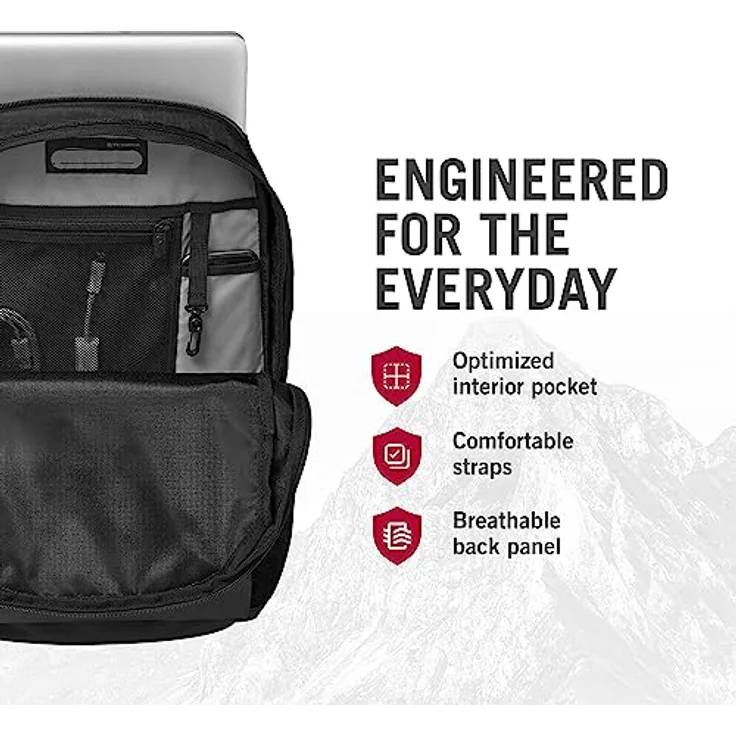 VICTORINOX Altmont Original Laptop Backpack, Laptop Rucksack, Damen/Herren, 15,6" Laptopfach, Tabletfach, 22 l, Schwarz – Bild 3