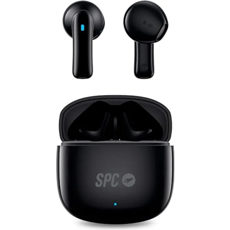 SPC Zion 2 Play, Kabellose In-Ear Kopfhörer mit Bluetooth 5.3, Touchpad-Fernbedienung, 7 Stunden Akkulaufzeit, Schwarz