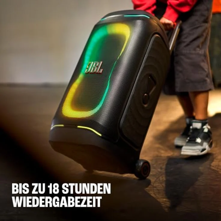 JBL PartyBox 330, 280 W Bluetooth Lautsprecher mit IPX4 und gratis JBL BATTERY 400 Ersatzakku, schwarz – Bild 9