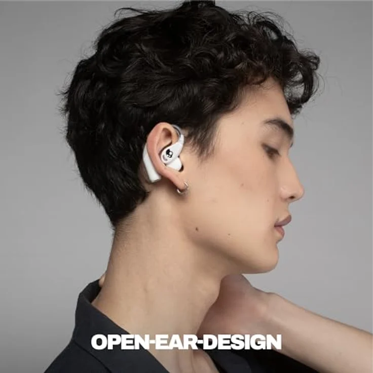 Skullcandy Push 540, Drahtlose Bluetooth Open-Ear-Ohrhörer mit 42 Stunden Akkulaufzeit, Farbe: Weiß – Bild 2