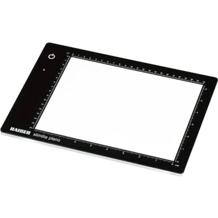 Kaiser Fototechnik 2454 LED-Leuchtplatte slimlite Plano, 5000K, dimmbar, Netz- und Akkubetrieb inklusiv Netz--Ladegerät, Leuchtfläche 32 x 22,8 cm schwarz – Bild 2