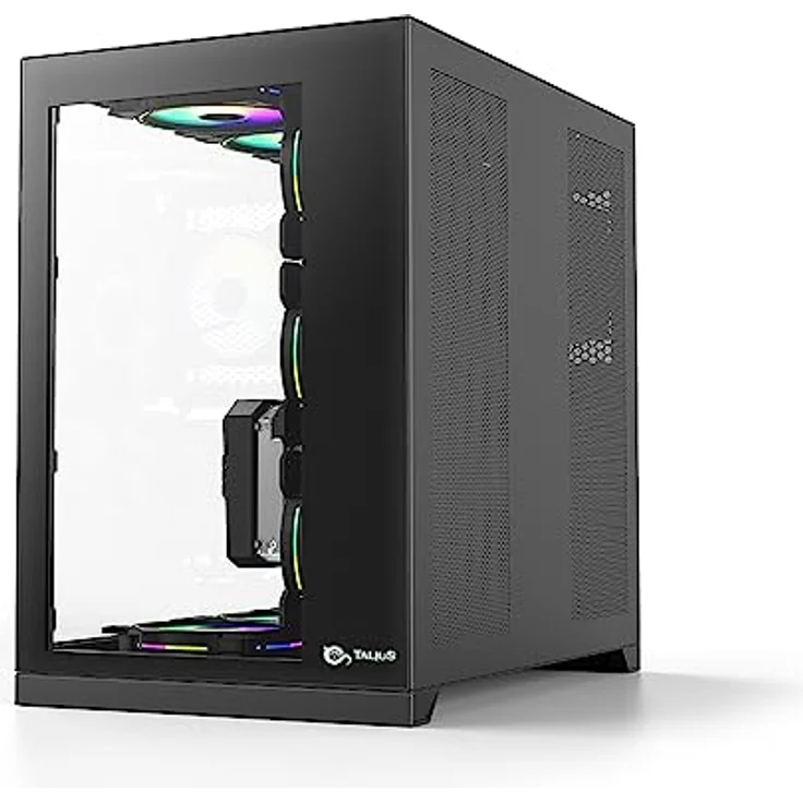 Big Buy Cooking Caja Semitorre ATX Talius Zeus, MicroATX Gaming Gehäuse mit gehärtetem Glas und verbessertem Kabelmanagement, schwarz – Bild 7
