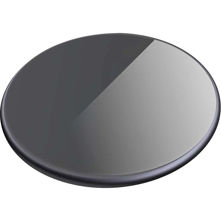 Crong Qi Induktionslader 15 W Glas PowerSpot, schnelles und sicheres Handy-Ladegerät mit automatischer Ladegeschwindigkeitsanpassung, Schwarz