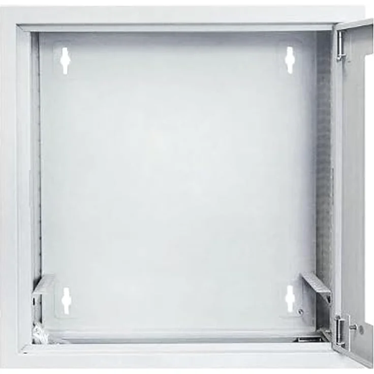 DSIT 3HE Wandschrank, Weiß Glastür, 185mm tief, abschließbar, vertikale Montage, max. Einbautiefe 230mm – Bild 3