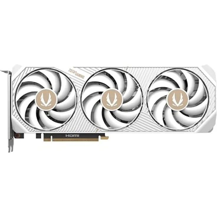 ZOTAC GeForce® RTX 5070 12GB AMP WHITE EDITION, Next-Gen-Grafikkarte mit 6144 Shaders