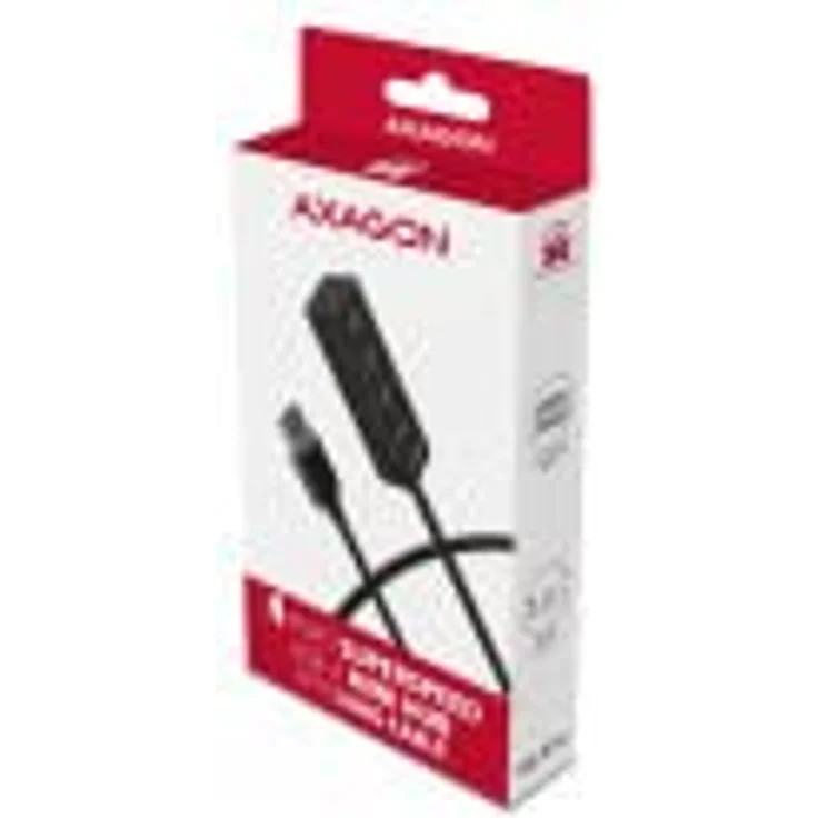 AXAGON HUE-M1AL Mini USB-A-Hub,4x USB-A 3.2 Gen 1, silber - 1,2m – Bild 3
