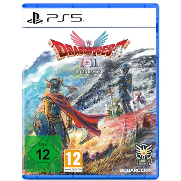 SQUARE ENIX Dragon Quest I & II HD-2D Remake [PS5], atemberaubende Neuauflage mit rundenbasiertem Kampfsystem und beeindruckender HD-2D-Grafik