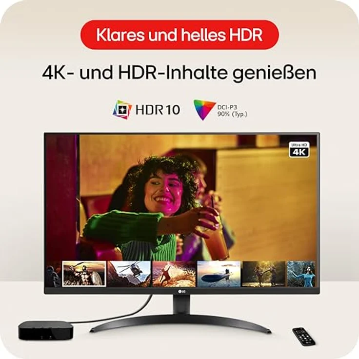 LG 32 Zoll Ultrafine Ergo 4K UHD Gaming Monitor 60Hz 5ms HDR10 AMD FreeSync DCI-P3 Schwarz – Bild 4