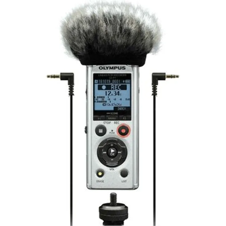 Olympus LS-P1 Videographer Kit, 90° Mikrofon mit Windschutz & Blitzschuhadapter, inkl. 3.5mm Audio Kabel und 8 GB micro SD