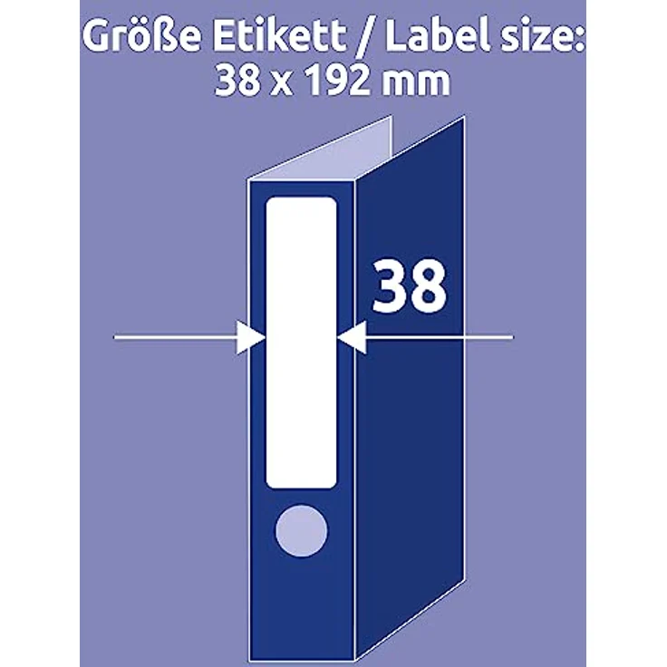Avery Zweckform Aktenordner Ordnerrückenetikett, schmal/kurz, 38 x 192 mm (B x H) – Bild 4