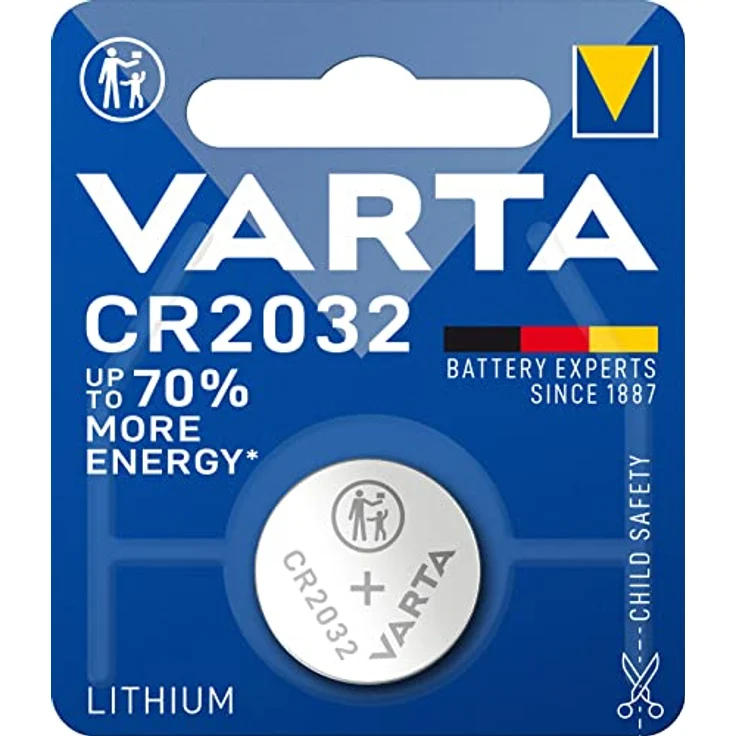 Varta CR2032 Lithium Knopfzellen 3V Batterie in Original Blisterverpackung, 1er Pack – Bild 2