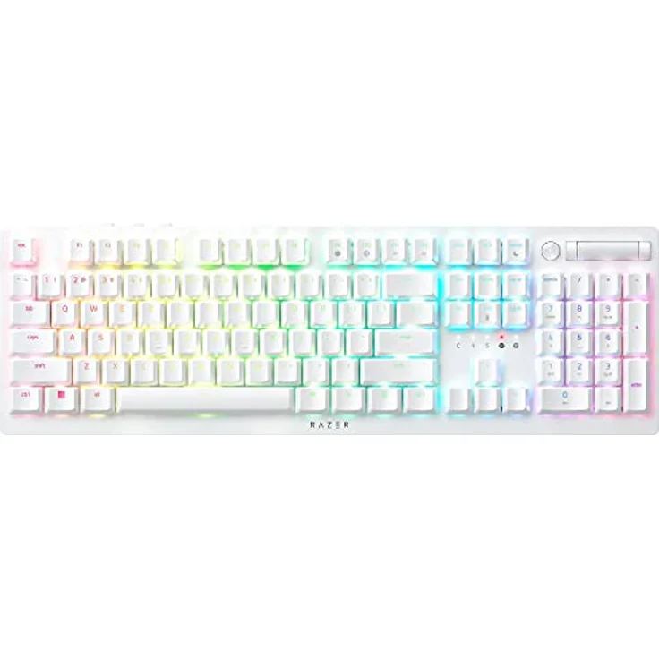 Razer Deathstalker V2 Pro (Purple Switch)- Kabellose Optische Low-Profile-Gaming-Tastatur (Klickende Optische Switches, HyperSpeed Wireless, Bluetooth 5.0) QWERTY US-Layout | Weiß – Bild 1