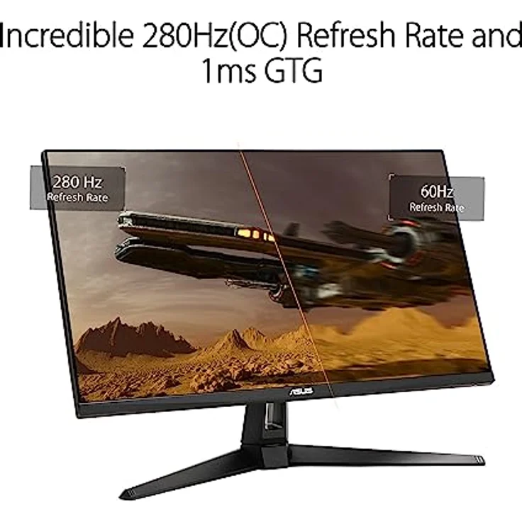 ASUS TUF Gaming VG279QM1A - 27 Zoll Full HD Monitor - 280 Hz, 1ms GtG, G-Sync, FreeSync, Adaptive Sync, ELMB, GameFast Input , HDR10 - Fast-IPS Panel, 16:9, 1920x1080, USB-Hub, DP, HDMI, Speaker, Schwarz – Bild 3