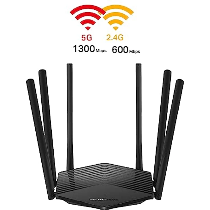 Mercusys MR50G WLAN-Router Dual-Band (2,4 GHz-5 GHz) Gigabit Ethernet Schwarz – Bild 2