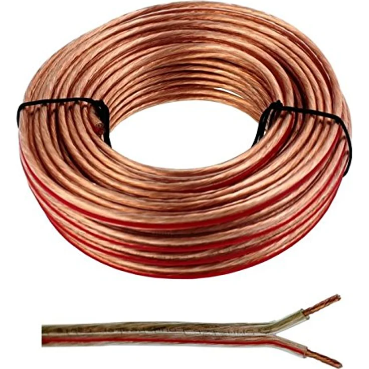 Lautsprecherkabel 2x1,50mm2 - 10m - transparent - CCA - Audiokabel - Boxenkabel – Bild 3