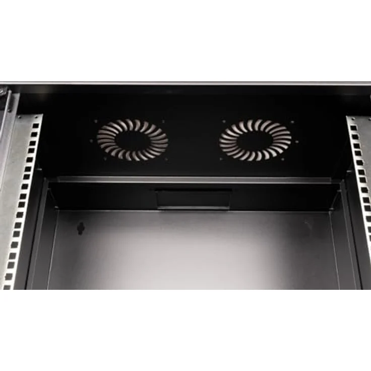 Equip Wandgehäuse 19" 12U 540x400mm schwarz, Netzwerkschrank mit Fronttür aus gehärtetem Glas – Bild 4