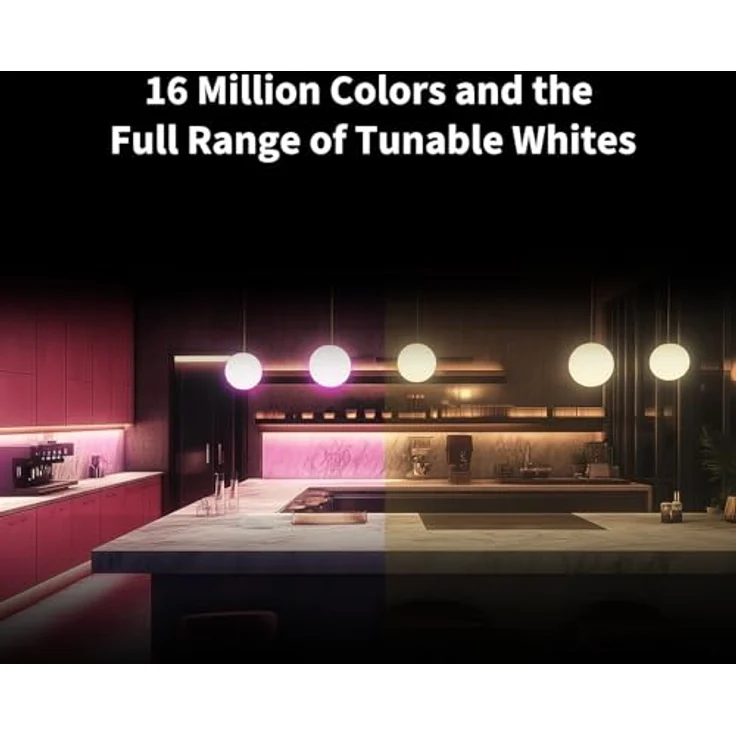 Aqara LED-Glühbirne T2 (GU10, RGB CCT), smarte Leuchtmittel mit einstellbarem Weiß (2000 K-9000 K), 16 Millionen Farben, Zigbee/Thread, Matter-Integration, kompatibel mit HomeKit, Alexa und Google – Bild 3