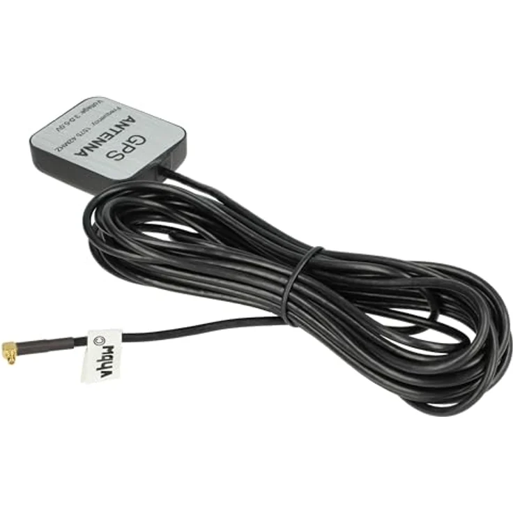 vhbw GPS Antenne für Blue Media Penny Navigation PNA BM 6300, MMCX-Anschluss, 5m Kabel, schwarz, Magnetfuß – Bild 2