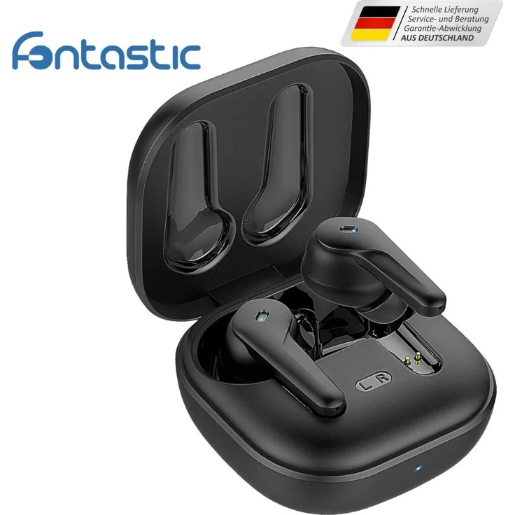 Fontastic TWS In-Ear Kopfhörer Cero schwarz, ANC- und ENC Technologie, True-Wireless Verbindung, Touch-Sensitive Steuerung