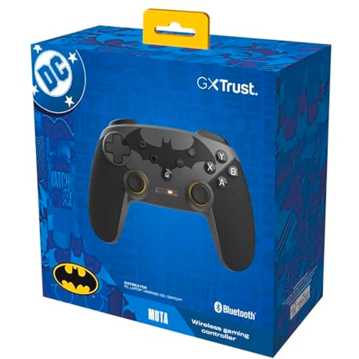 Trust MUTA Wireless Controller Batman, Multiplattform-Gaming Controller für PC, iOS, Switch und Android, gelb und schwarz, wiederaufladbar mit programmierbaren Tasten und Vibrationsfunktion – Bild 14