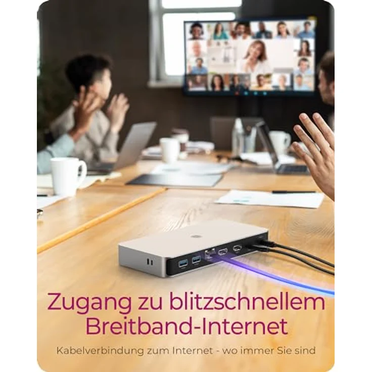 ICY BOX IB-DK2880-C41, USB-C Dockingstation mit 2x HDMI 2.1, 2,5 Gigabit LAN, 3x USB 3.2 Gen 2 Type-A, 100 W Stromversorgung – Bild 4