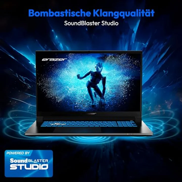 ERAZER Defender P50i 43,9 cm (17,3" Zoll 144Hz) Full HD Gaming Laptop, Intel Core i7-13620H, 16GB RAM, 1TB SSD, GeForce RTX 4060 8GB, Win 11 Home – Bild 4