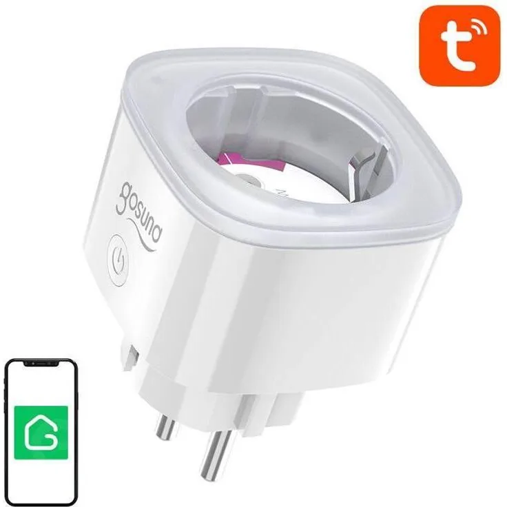 Gosund EP8, Wi-Fi Smart Plug mit Tuya Kompatibilität, Sprachsteuerung durch Alexa und Google Assistant, Fernsteuerung und Zeitplanung