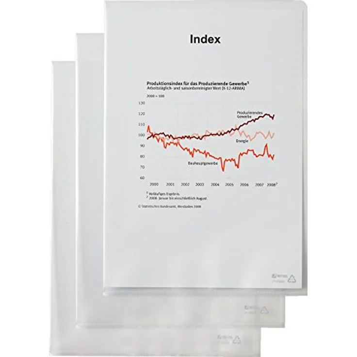 REXEL Aktenordner Sichthülle/Aktenhülle A4 PVC glasklar Hartfolie, PA=50Stk. – Bild 3