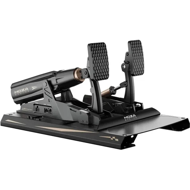 Moza Racing mBooster Active Pedal Bundle + CRP2 Throttle, Wired Pedals mit dynamischem Force Feedback und 200kg Load Cell Sensoren - PC