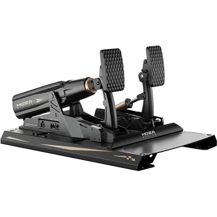 Moza Racing mBooster Active Pedal Bundle + CRP2 Throttle, Wired Pedals mit dynamischem Force Feedback und 200kg Load Cell Sensoren - PC