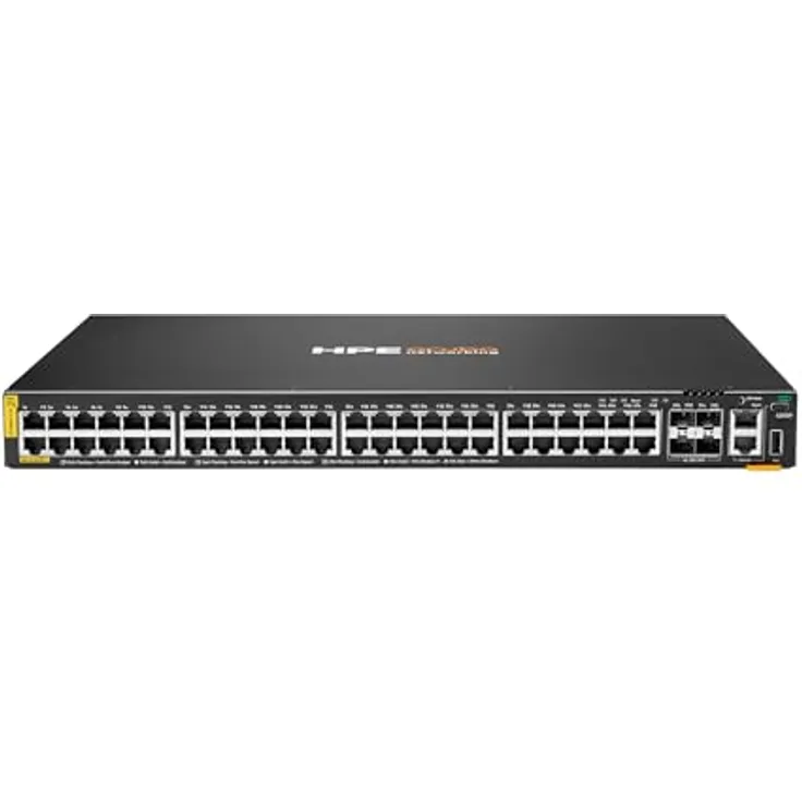 Aruba HPE Aruba Networking CX 6200F 48G Class-4 PoE 4SFP+ 740W Switch (EN) (48 Ports), Netzwerk Switch