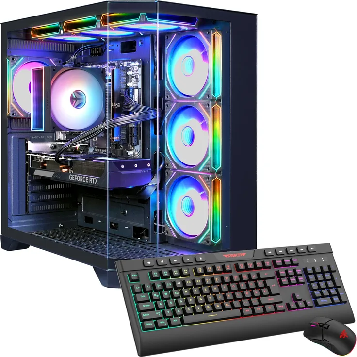 Hyrican GAMEMAX Gaming-PC HYPE-A BK 7522, Ryzen 7 9700X, 32GB DDR5 RAM, 1TB SSD, RTX 5070Ti, Windows 11, Schwarz
