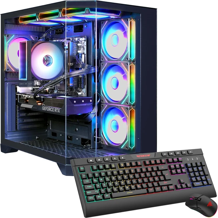 Hyrican GAMEMAX Gaming-PC HYPE-A BK 7522, Ryzen 7 9700X, 32GB DDR5 RAM, 1TB SSD, RTX 5070Ti, Windows 11, Schwarz