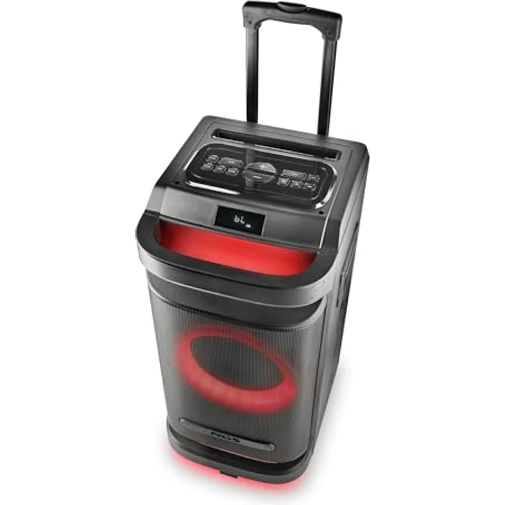 NGS Wild Space 1, tragbarer Bluetooth Lautsprecher mit 180 Watt RMS, spritzwasserfest, schwarz – Bild 6