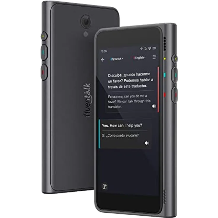 Timekettle Fluentalk T1 Übersetzungsgerät, Foto Übersetzer und Unterstützung für 40 Sprachen, Sprachübersetzer ohne Wifi ohne Verbindung, 2 Jahre lang kostenlose globale mobile Daten für Reisen
