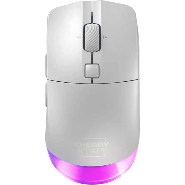 CHERRY XTRFY M50 Wireless, Kabellose Gaming-Maus, RGB-Beleuchtung, Ergonomische Form, Wiederaufladbar, Weiß