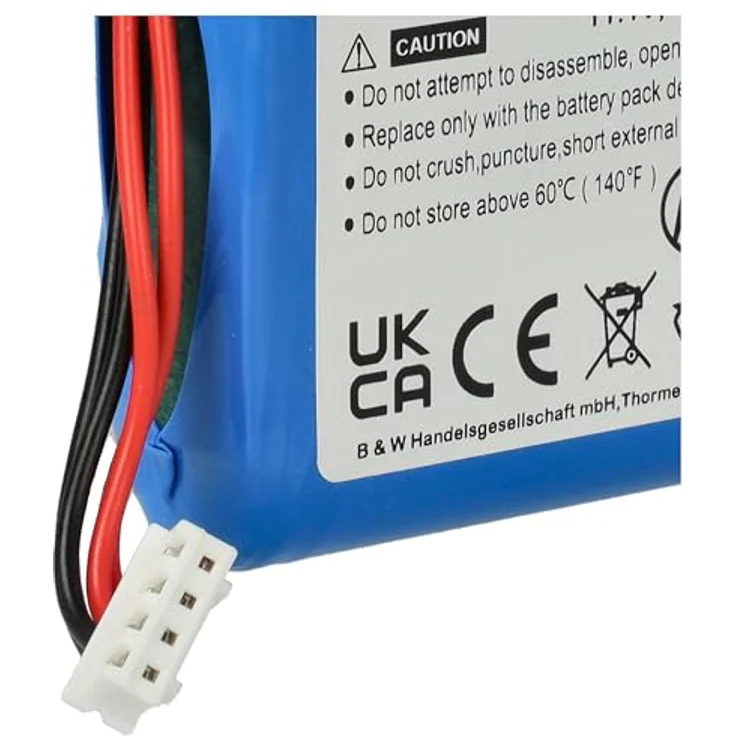 vhbw Akku passend für Marshall Stockwell Bluetooth Lautsprecher Box ersetzt TF18650-2200-1S3PA - (Li-Ion, 2600mAh, 11.1V) - Ersatzakku, Batterie – Bild 7
