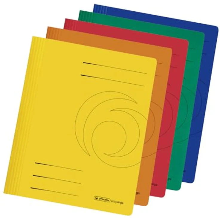 Herlitz Schnellhefter, 10er Pack in verschiedenen Farben, hochwertige Kartonqualität für Ordnung im Büro – Bild 1