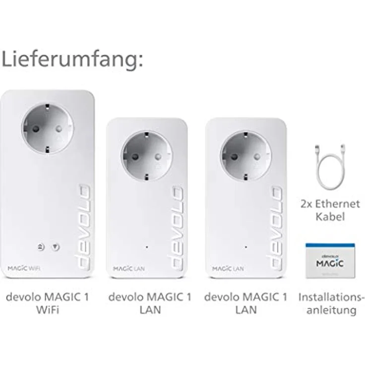 devolo Magic 1 - 1200 Wifi AC Gaming Kit dLAN 2.0: Ideal für Gaming, 3 Powerline-Adapter für zuverlässiges WLAN ac einfach via Stromleitung durch Wände und Decke – Bild 6