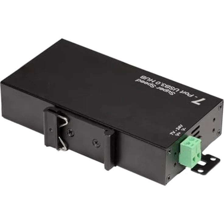 LogiLink 7-Port Hub (USB 3.0) mit Netzteil, Industrieausführung, 5 Gbit/s, 10 W, Überstrom-, Überspannungs- und Kurzschlussschutz, schwarz – Bild 4
