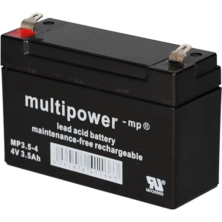 Akkuman.de Multipower Blei-Akku MP3,5-4 Pb 4V 3,5Ah Faston 4,8mm, Zuverlässige Energieversorgung für Sicherheitssysteme, medizinische Geräte und Notstromversorgung – Bild 5