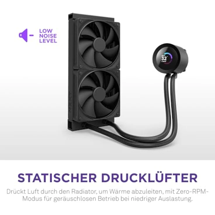 NZXT Kraken Plus 240, All-in-One CPU Wasserkühler, 240 mm, Schwarz, kompatibel mit LGA 115X/1700/AM4/AM5 – Bild 6