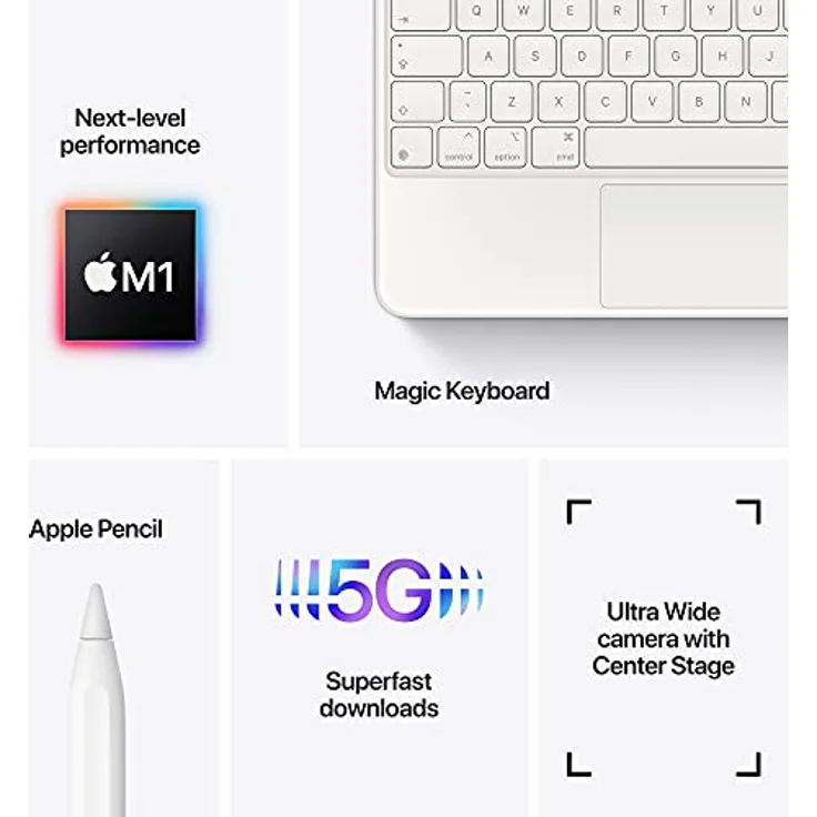 Apple iPad Pro (2021) Quad-HD-Auflösung 11 Zoll, 5G-Tablet, Apple M1 Chip, 2000 GB Speicher, iPadOS, Space Grey (MHWE3FD/A) – Bild 5