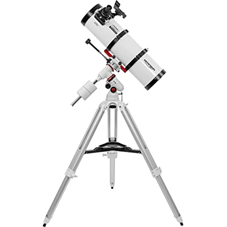 Omegon Teleskop Advanced 150/750 EQ-320, Spiegelteleskop für Einsteiger, 2" Profi-Okularauszug, lichtstark für Sonnensystem & Deep-Sky, EQ-320 Montierung mit Alustativ, inkl. Zubehör – Bild 3