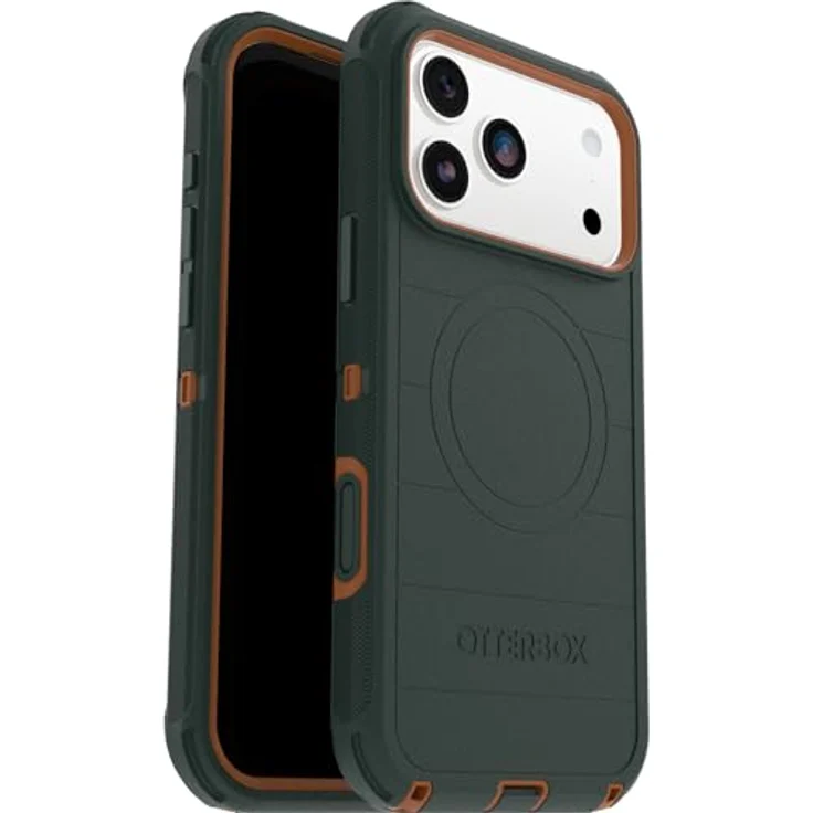 OtterBox Defender Series Pro MagSafe Hülle für iPhone 17 Pro Max, stoßfest und sturzsicher, 7X militärstandardgetestet, grün – Bild 1