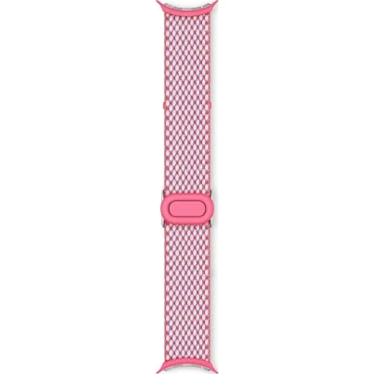 Google Pixel Watch 3 (45mm), Woven Band, Peony, Uhrenarmband aus Kunststoff, Edelstahl und recyceltem Polyester-Garn, Rosa – Bild 1